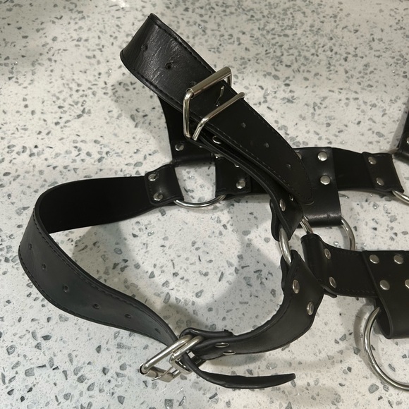 Bondage PU Leather Harness Adjustable XL Fetish Ball Skin Two Designer - Picture 4 of 4